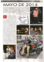 Reportaje sobre Pere Gene en la revista Motociclismo